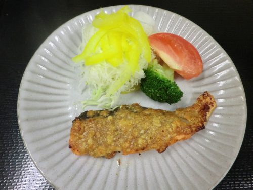 魚のピーナッツ味噌焼き